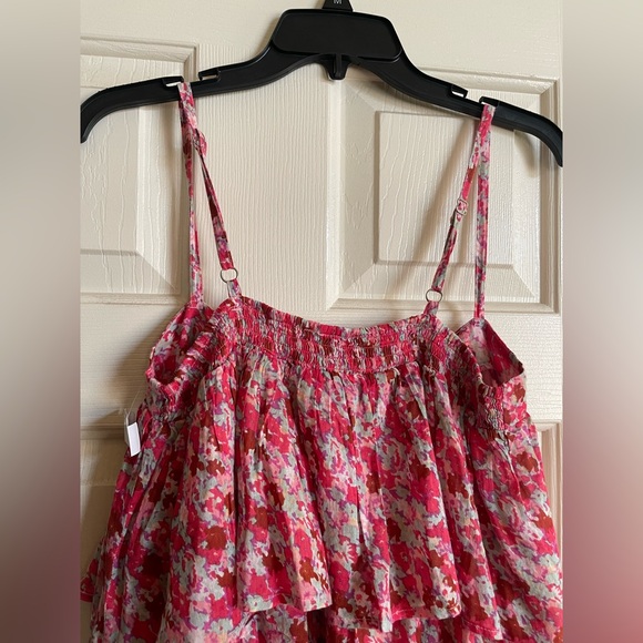 FP One Pink Floral Ruffle Top Large - Picture 7 of 7